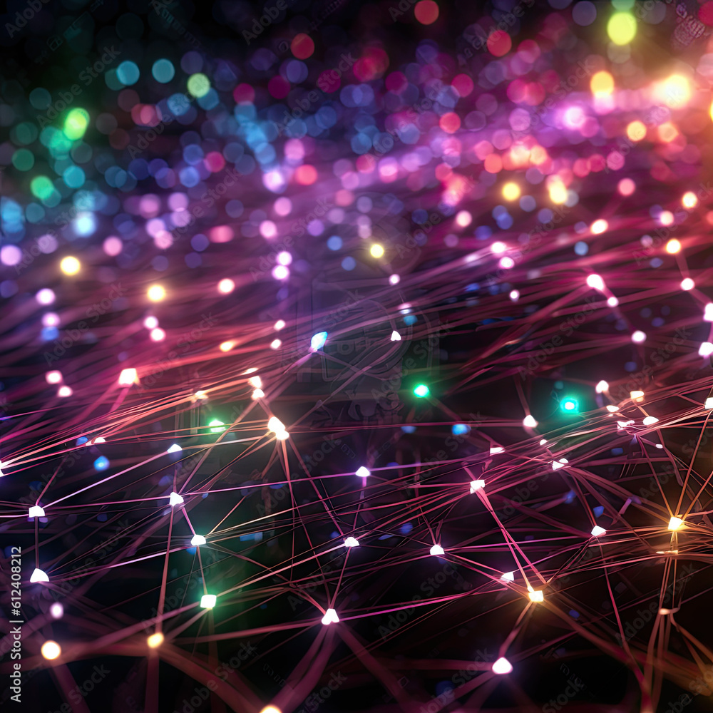 Fototapeta premium Network connection fiber optic, Abstract background