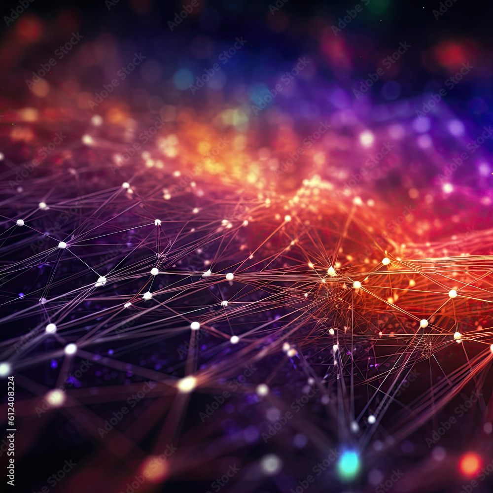 Obraz premium Network connection fiber optic, Abstract background