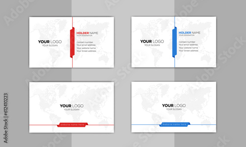 Creative unique business card design stock illustration