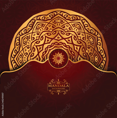 Gold color islamic pattern mandala