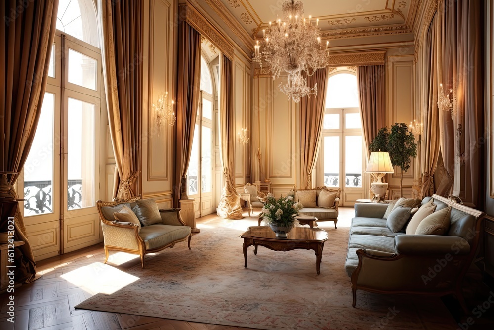 The Timeless Italian Design of a Luxury Living Room: A Home Decorator's Dream, Generative AI