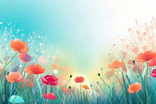 Summer Bloom  4K Elegant Spring Technology Background Featuring Nature s Floral Delights  Generative AI