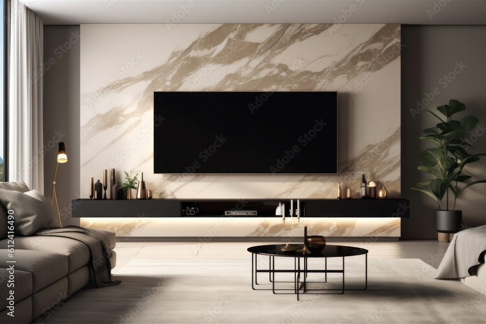 Close up details of a sleek, contemporary living room sofa, couch, pillows and accent mirror Close up details of a sleek, contemporary living room sofa, couch, pillows and accent mirror