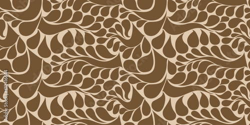 Organic motif, botanical motif background. Seamless pattern.Vector.スタイリッシュな有機的パターン