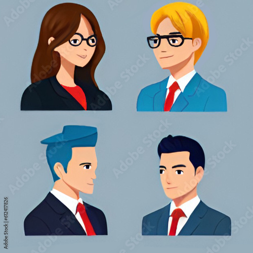 business man and woman - elegant man and woman talking - stylized drawing - icon - ideal for website, email, presentation, advertisement, label, sticker, postcard, ticket, logo, slide, print

