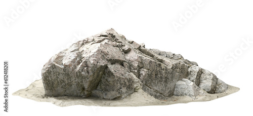 Heavy reef rock landscape isolate backgrounds 3d illustrations png