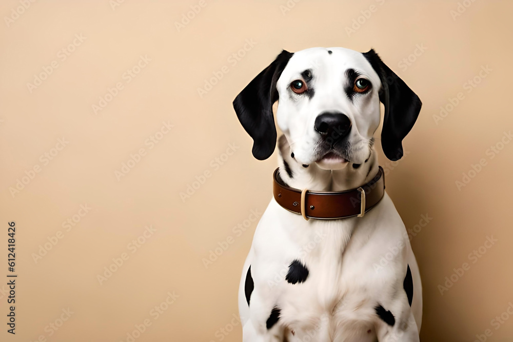 Dalmatian on beige background Dalmatian on beige background