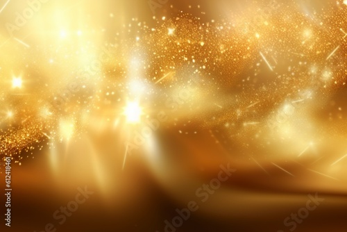 Golden abstract background. Ai generated.