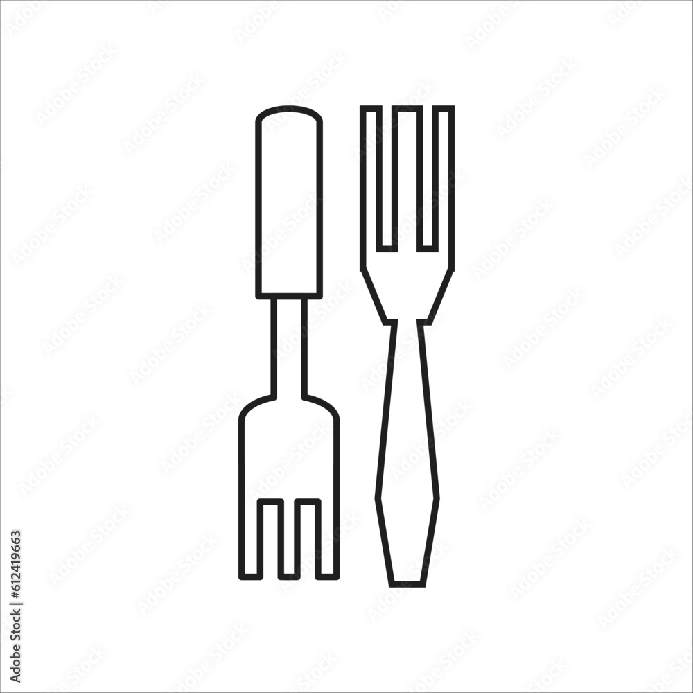fork vector icon logo template fork vector icon logo template