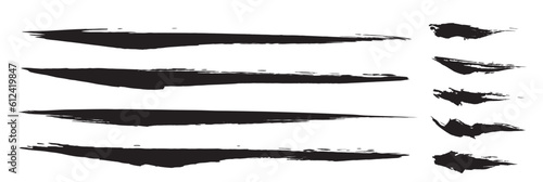 アナログタッチ素材：筆の質感　墨　インク　筆模様　波模様