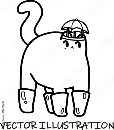 Cat Line Drawing Images vector