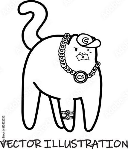 Cat Line Drawing Images vector