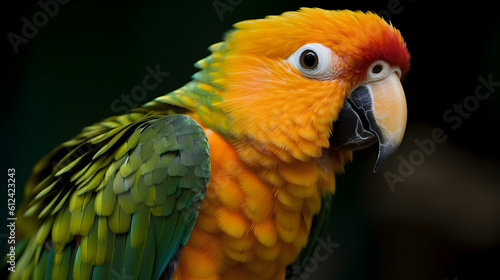 bird, parrot, green parrot, exotic bird - Generative AI