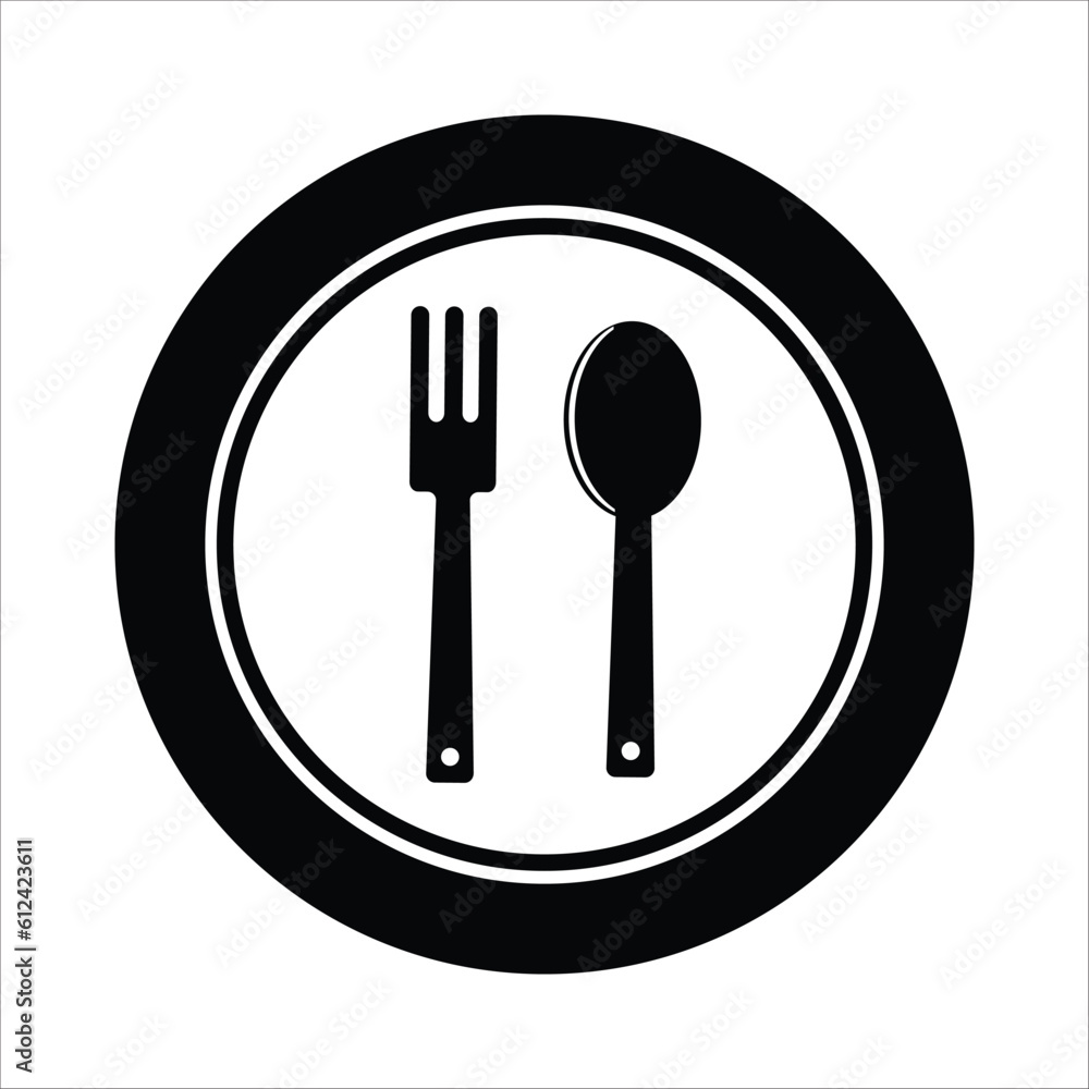 spoon and fork icon spoon and fork icon