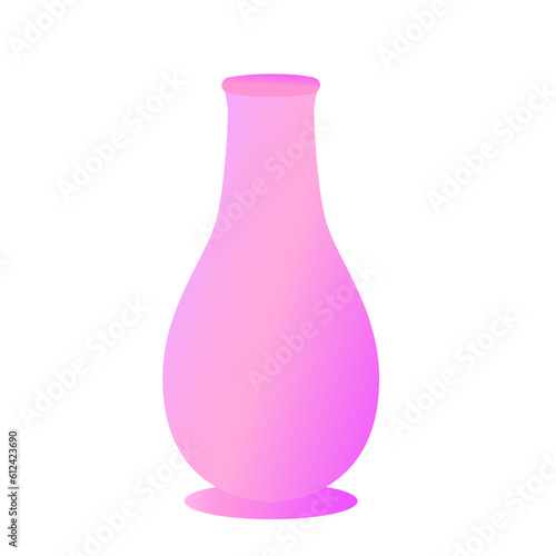 Illustration of a glass vase for flowers.