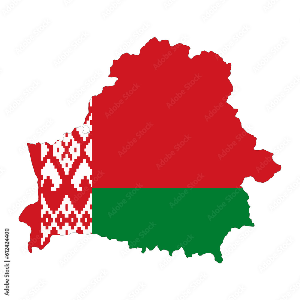 Obraz premium Belarus Flag Map (PNG)
