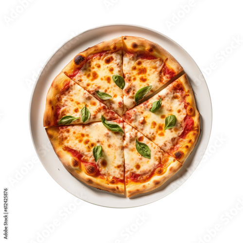 Margherita Pizza Isolated o...