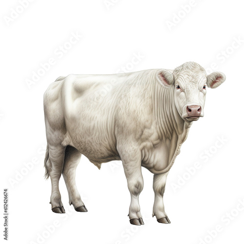 charolais cow isolated photo