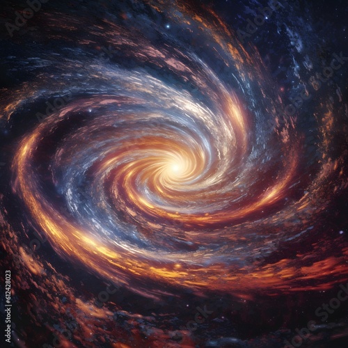 A stunning vortex in a sparkling intergalactic sky.