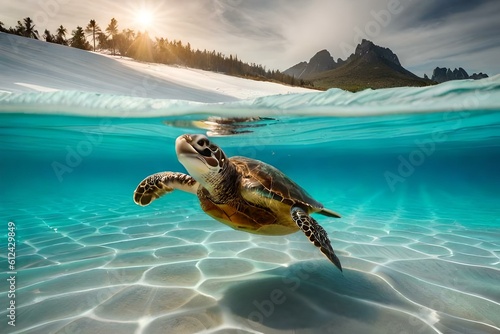 sea turtle in the ocean © Rabia