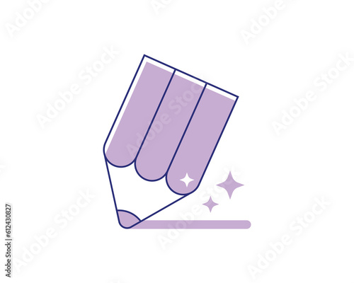Creative magic pencil logo vector illustration