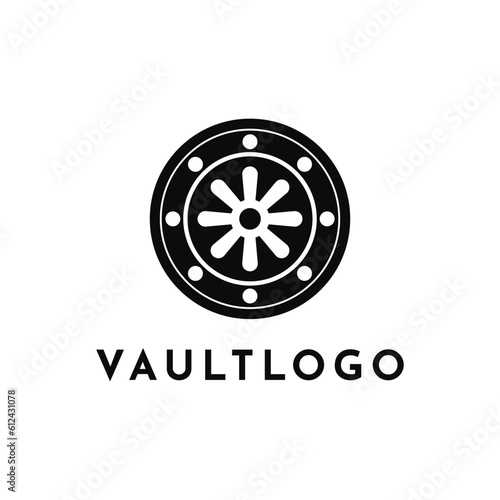 Illustration Vector Vault Simple Logo Design Idea