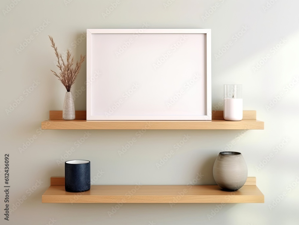 Mock up poster frame in modern home interior Mock up poster frame in modern home interior