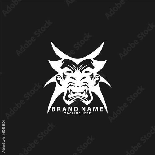 Samurai logo vector icon design template