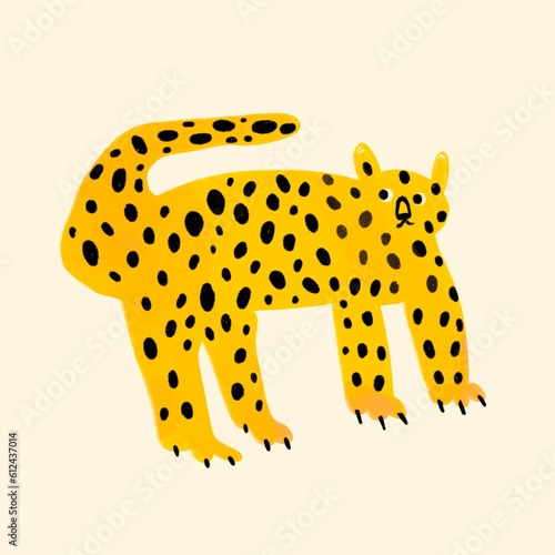 Canvas Print Cute funny Leopard