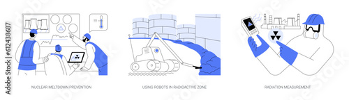 Radioactive spill abstract concept vector illustrations.