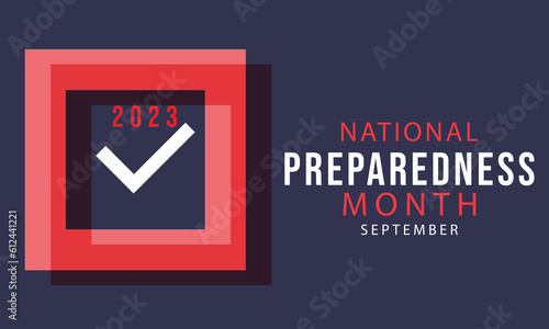 September is National Preparedness Month. background, banner, card, poster, template. Vector illustration.