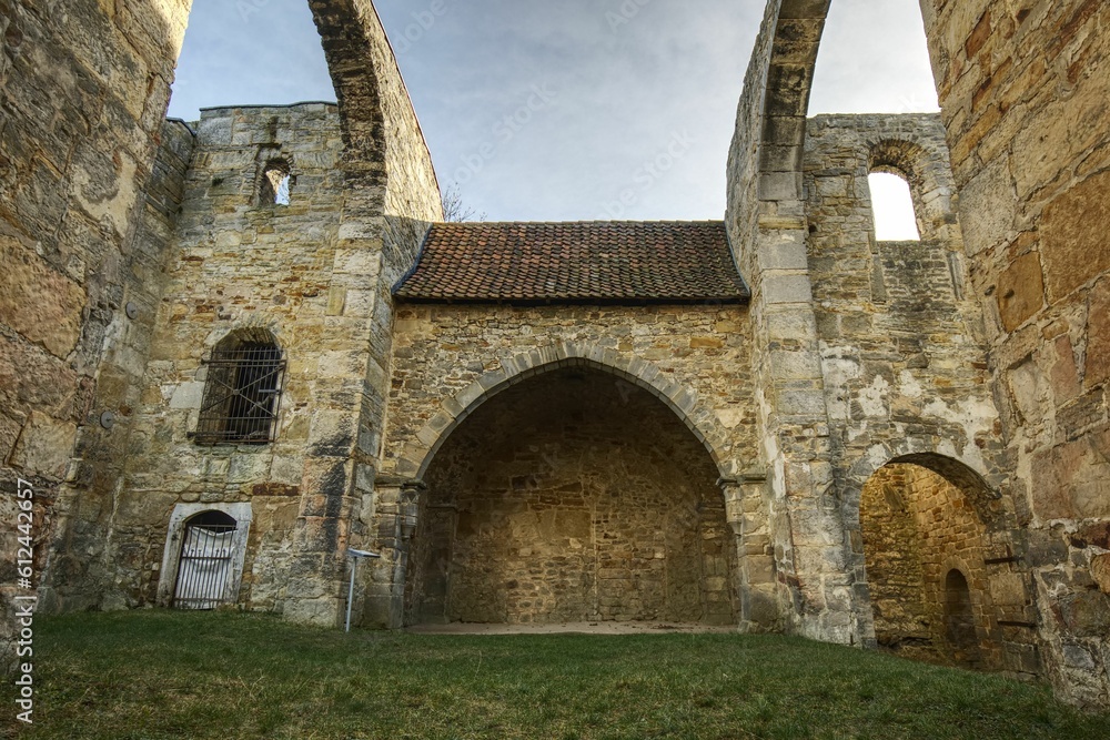 Ruins of the Walbeck Collegiate Church in Saxony-Anhalt, Germany.