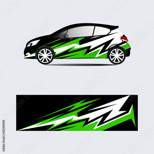 Car decal wrap design vector