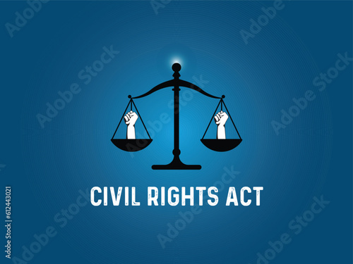 Civil Rights Act vector illustration. Civil Rights Act concept social media banner, poster, festoon, postcard design.