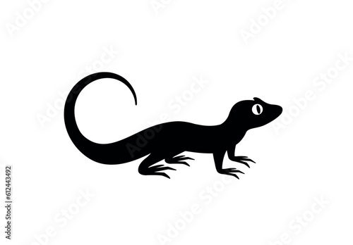 Vector black gecko
