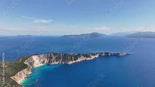 Aerial view of the island of Lefkada in Greece
