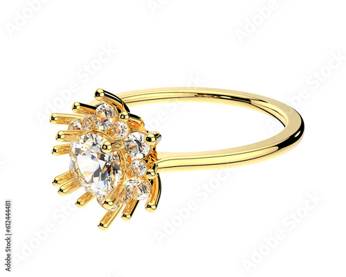 Jewelry on transparent background. 3d rendering - illustration