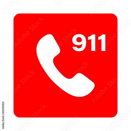 911 handset icon symbol simple design