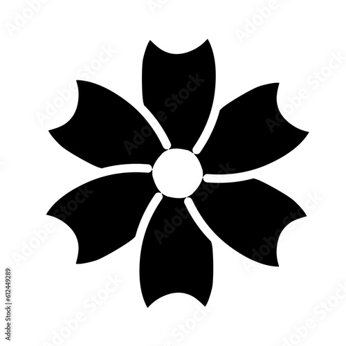 flower icon vector silhouette