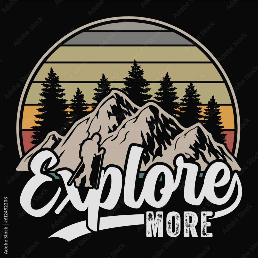 Hiking T-shirt Design