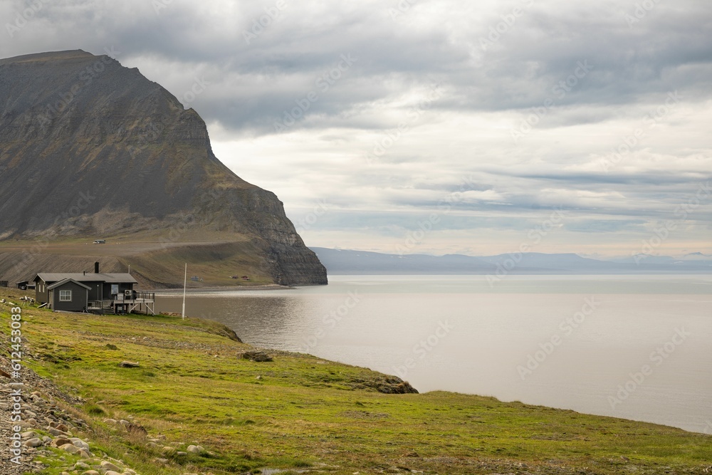 Beautiful shot of a landscape with mountains during the day in Svalbard, Norway