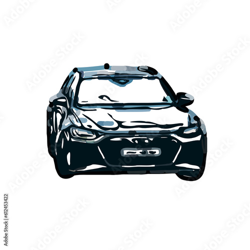color sketch of a luxury car with transparent background © Sukma