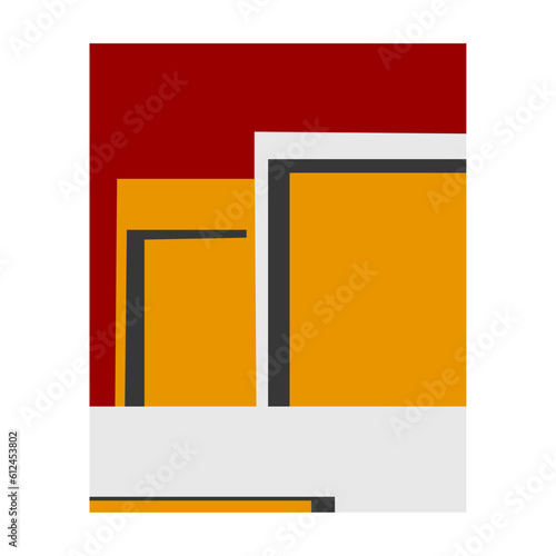 Abstract architectural design of a modern minimalist house facade