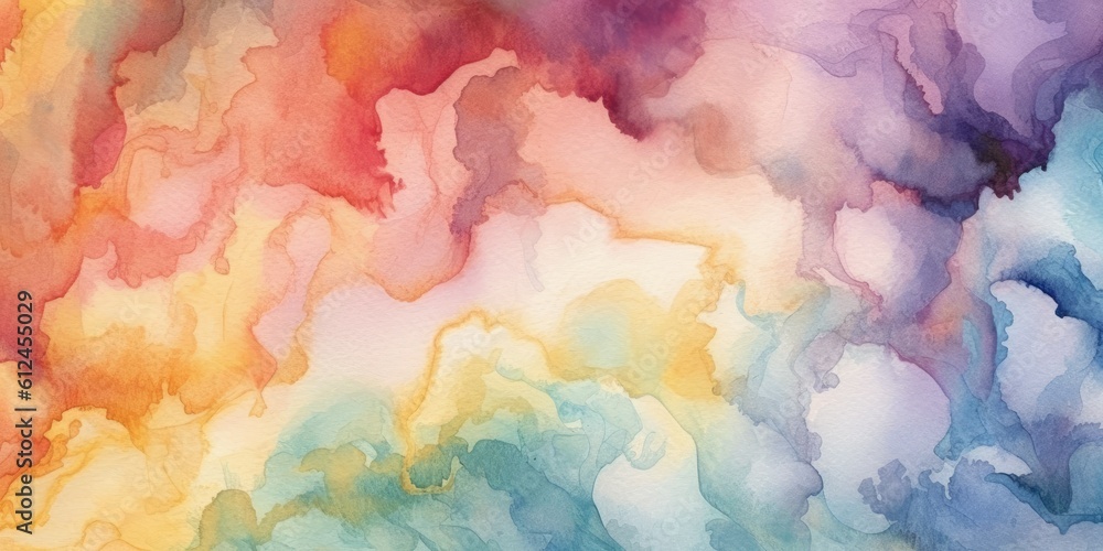 Abstract colorful watercolor background, multicolor painting