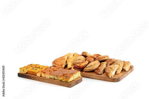 Delicious Fresh Pastries From Serbian Bakery. Selective focus, Vivid Colors. photo