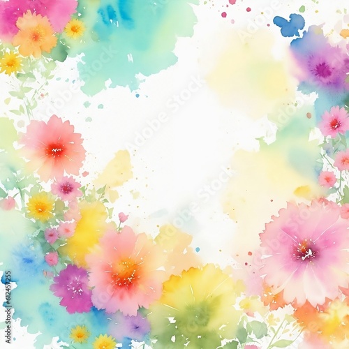 watercolor floral background