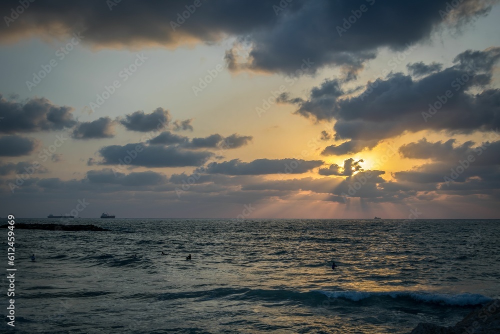 Beautiful landscape of the sea on the sunset Beautiful landscape of the sea on the sunset