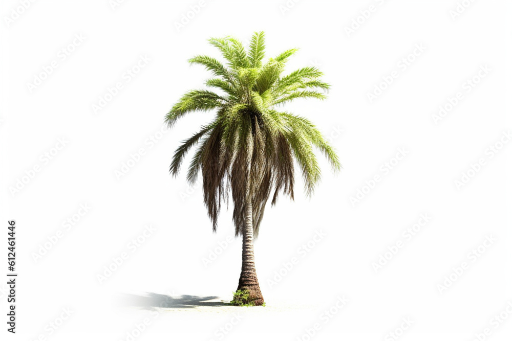 Centered Palm Tree on White Background Centered Palm Tree on White Background