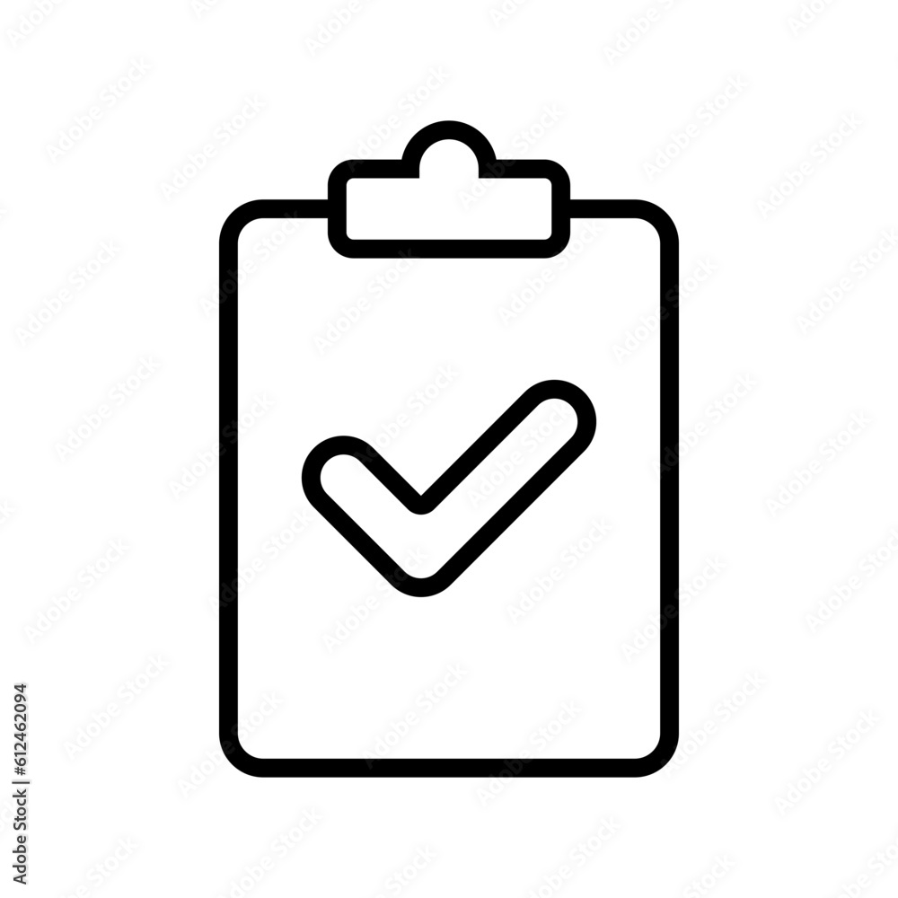 Checklist Icon In Black Line With Flat Style
Checklist Icon In Black Line With Flat Style
