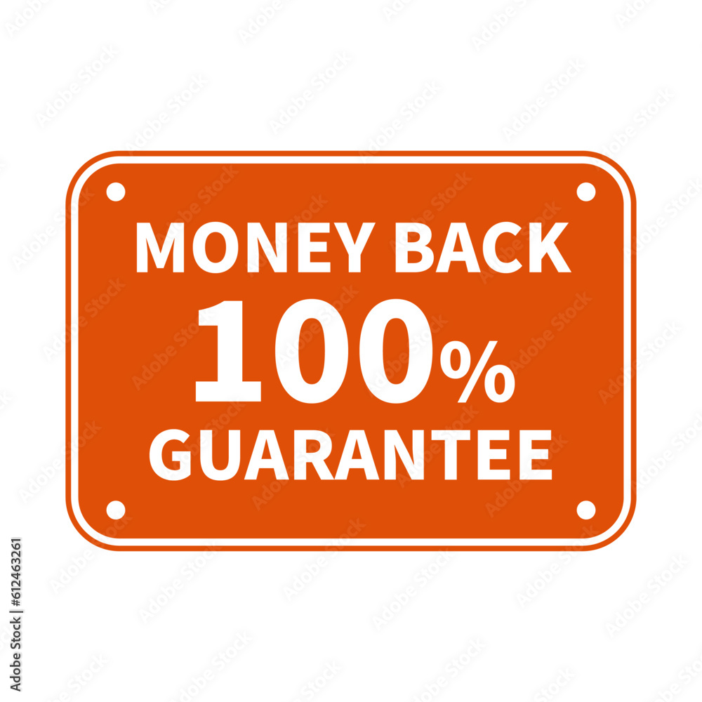 Money Back Guarantee In Brown Color And Rectangle Shape For Warranty
Money Back Guarantee In Brown Color And Rectangle Shape For Warranty